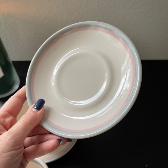 PFALTZGRAFF Aura Pink Flat Cup & Saucer Set Of 3 - Picture 9 of 14